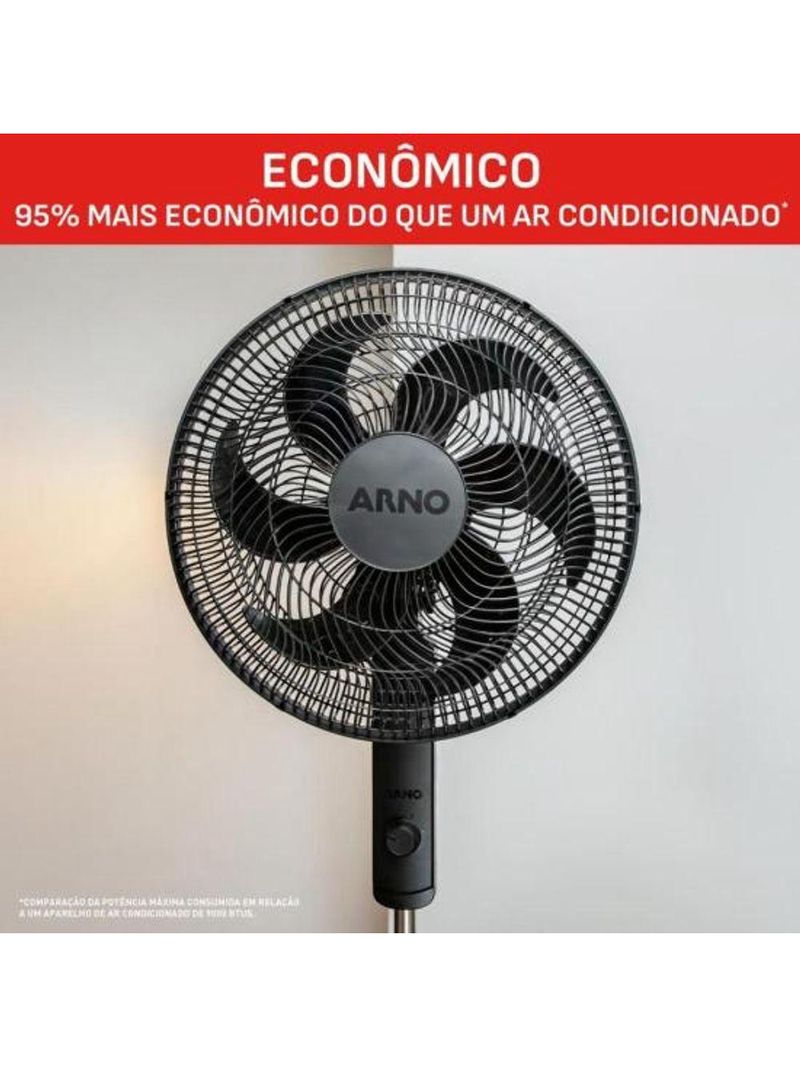 Ventilador De Coluna Arno Essential 40cm 6 Pás 140w Ve2c 220v