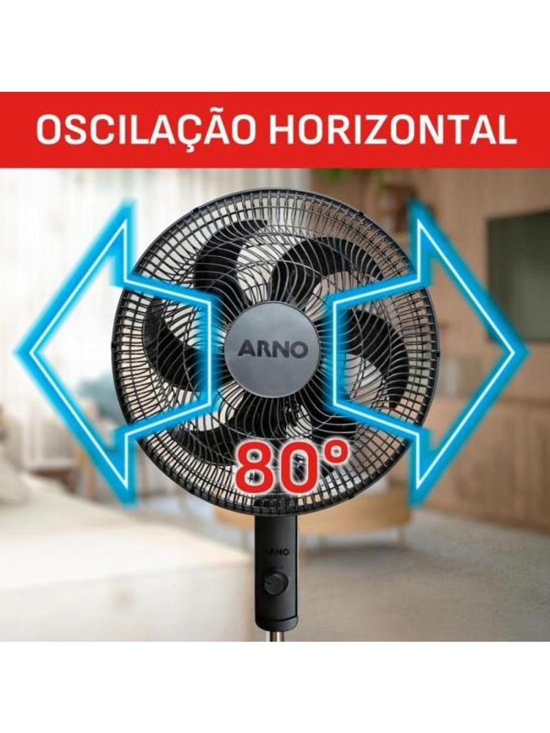 Ventilador De Coluna Arno Essential 40cm 6 Pás 140w Ve2c 220v