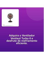 Ventisol Ventilador Mesa Turbo 6 30cm Bronze 127v