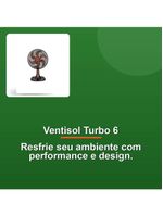 Ventisol Ventilador Mesa Turbo 6 30cm Bronze 127v