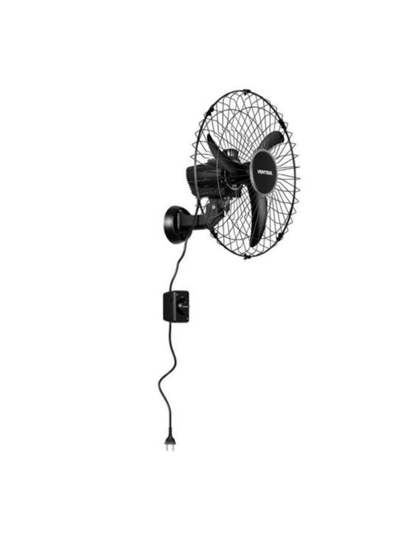 Ventilador De Parede Ventisol Oscilante 50cm Aço Preto Bivolt