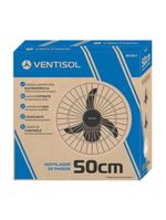 Ventilador De Parede Ventisol Oscilante 50cm Aço Preto Bivolt