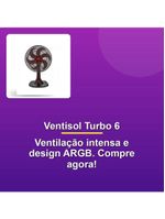 Ventisol Ventilador Mesa Turbo 6 30cm Vermelho 220v
