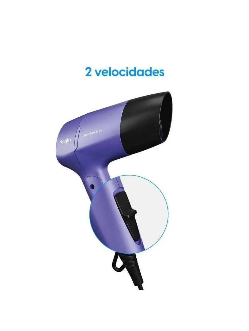 Secador Glossy Color Dobrável 2 Temperaturas 1200W SECT0 Bivolt
