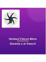 Ventilador De Parede Ventisol Falcon 60cm Preto 220V