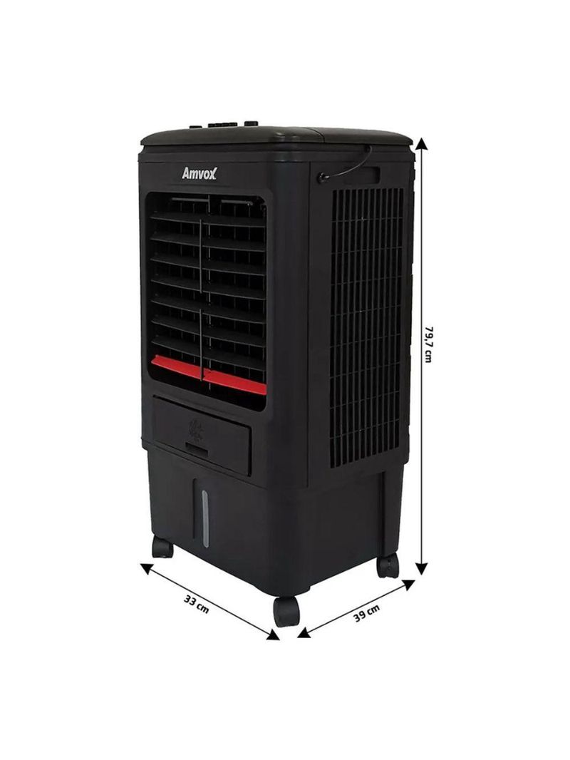 Climatizador De Ar Amvox Umidifica E Ventila 18L Preto 220V