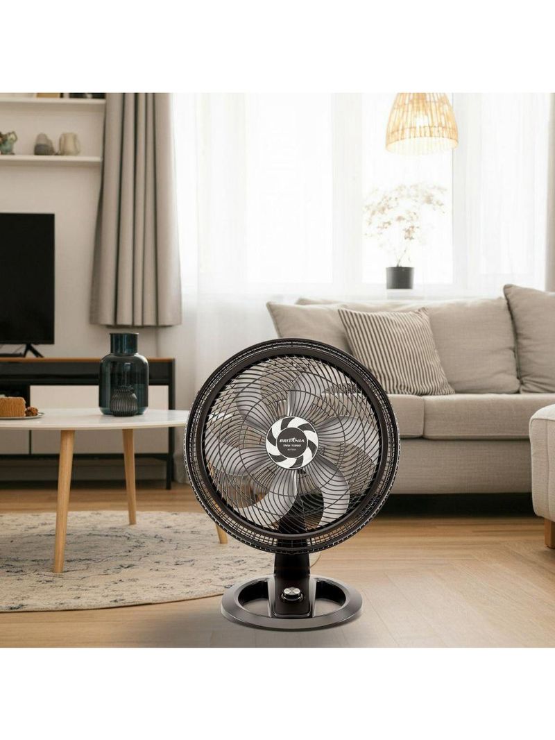 Ventilador De Mesa Britânia 2 Em 1 Maxx Force 6 Pás BVT500 Preto 110V