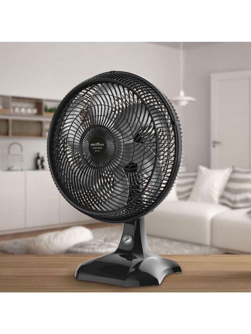 Ventilador De Mesa Britânia 3 Velocidades 40cm Bvt400 Preto 127 V