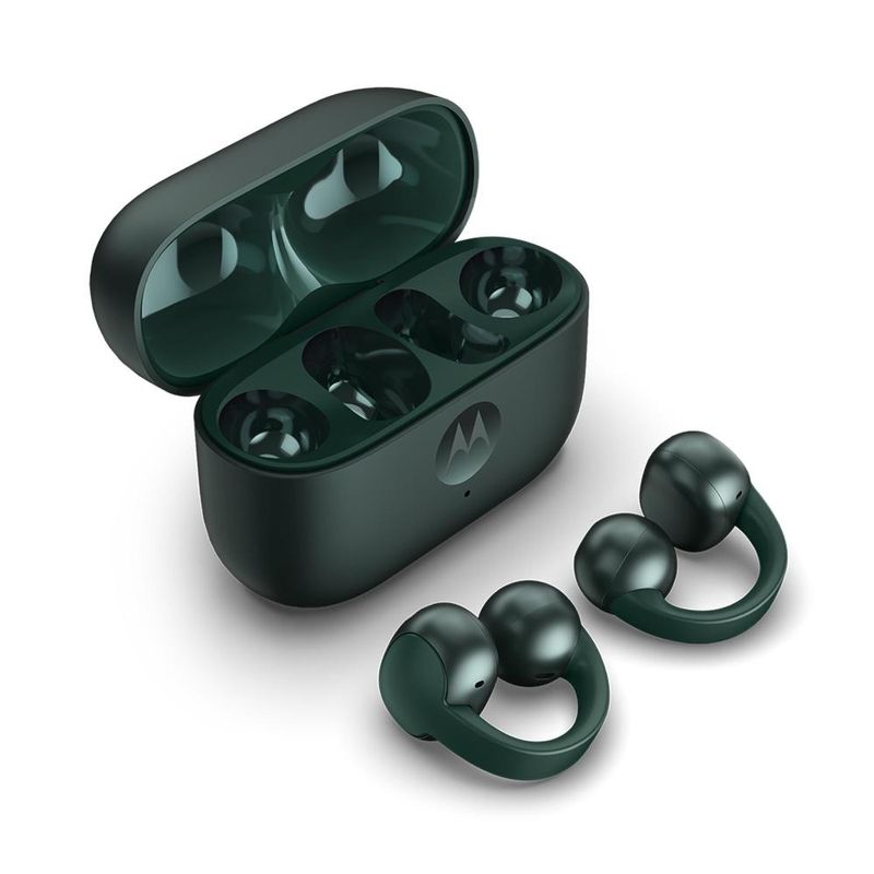Fone de ouvido moto buds loop ows bluetooth, sound by bose ip54 bateria até 39h verde