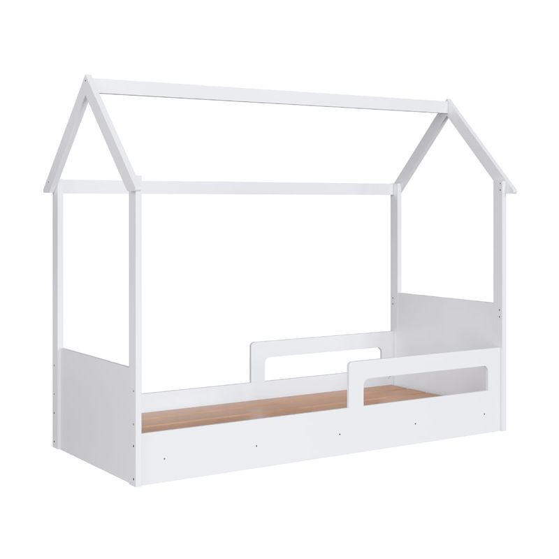 Cama Infantil Montessoriana Solteiro Branco Completa Móveis