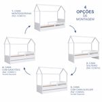 Cama Infantil Montessoriana Solteiro Branco Completa Móveis