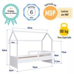 Cama Infantil Montessoriana Solteiro Branco Completa Móveis