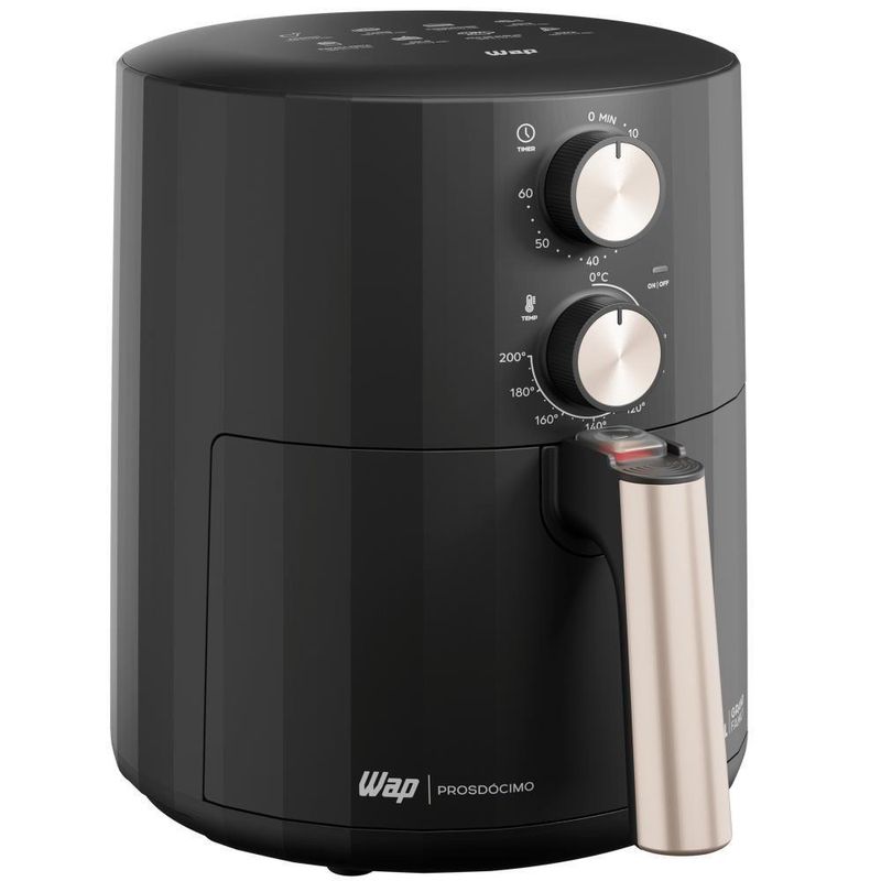 Fritadeira Elétrica Air Fryer WAP Grand Family 5L 1500W Cinza 110V