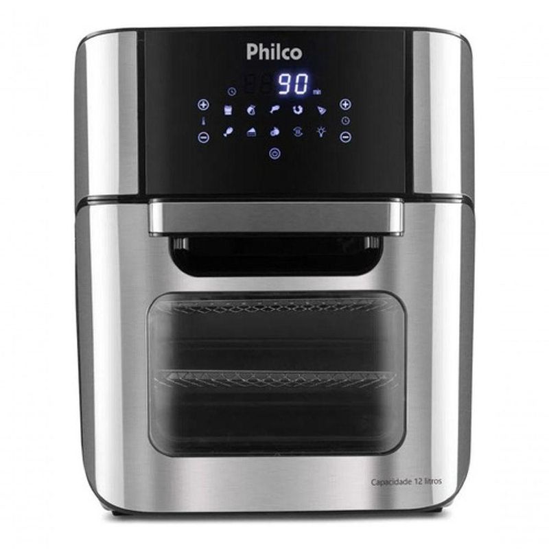 Fritadeira Air Fryer Philco PFR2250V 12L 1800W Digital Prata 110V