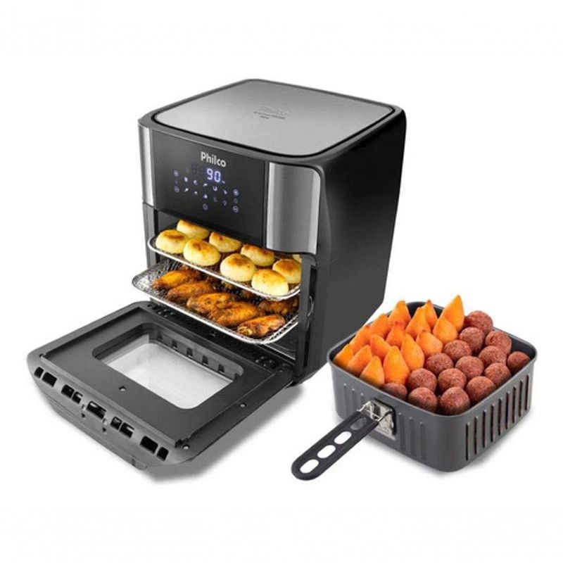 Fritadeira Air Fryer Philco PFR2250V 12L 1800W Digital Prata 110V