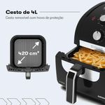 Fritadeira Air Fryer Itatiaia AFITA1001 4L 1500W com Timer Preto 110V
