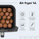 Fritadeira Air Fryer Itatiaia AFITA1001 4L 1500W com Timer Preto 110V