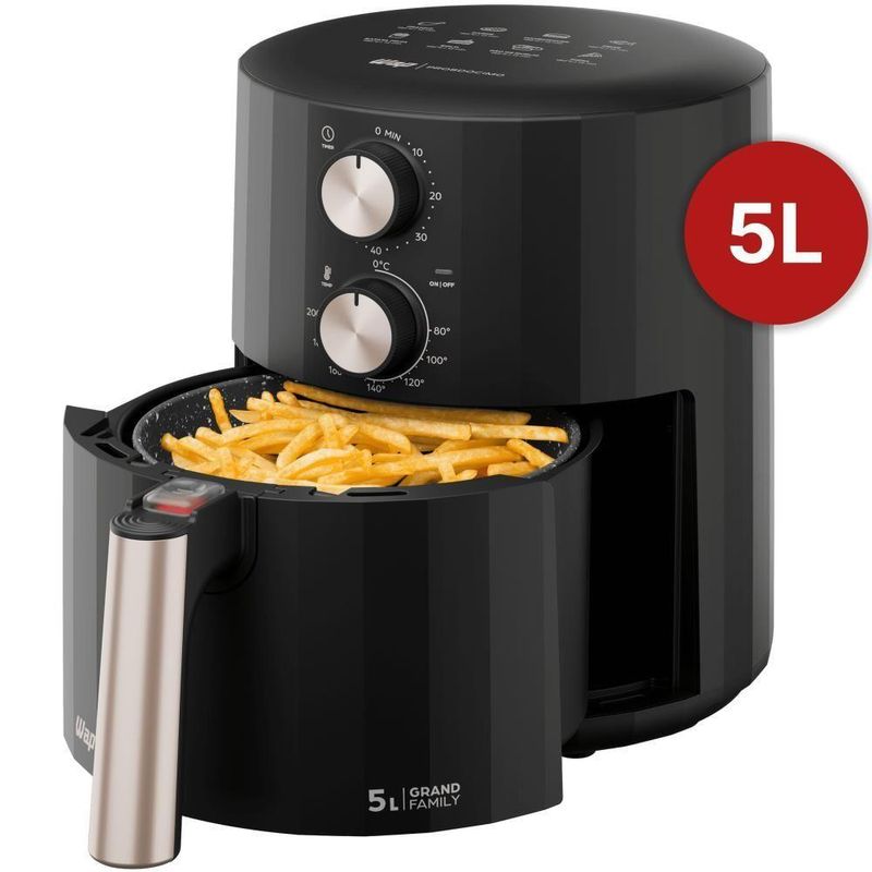 Fritadeira Elétrica Air Fryer WAP Grand Family 5L 1500W Preto 220V