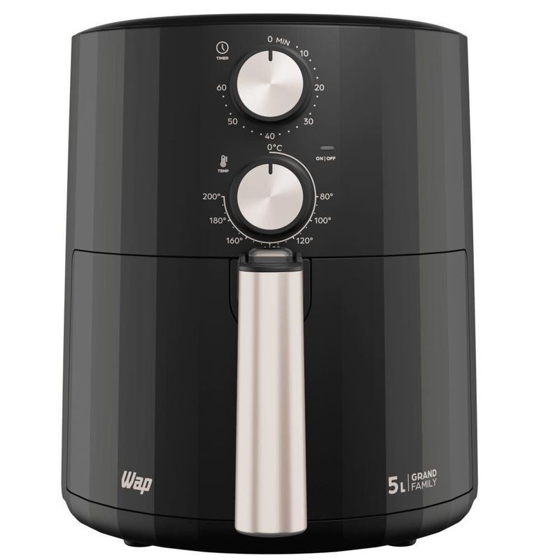 Fritadeira Elétrica Air Fryer WAP Grand Family 5L 1500W Preto 220V