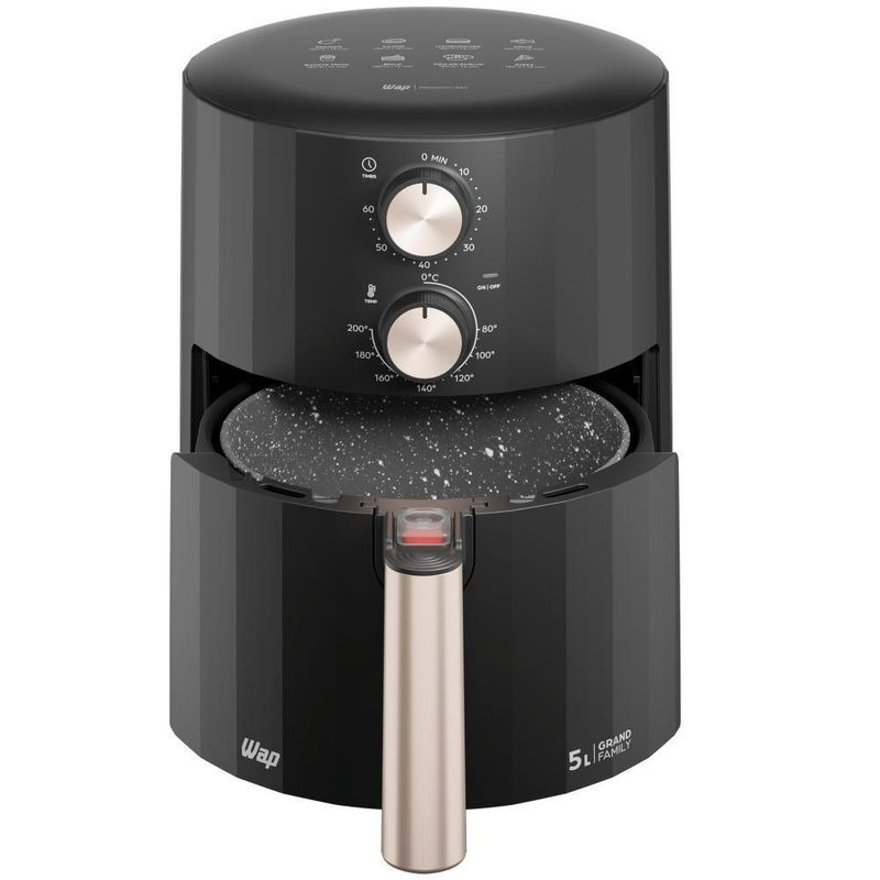 Fritadeira Elétrica Air Fryer WAP Grand Family 5L 1500W Preto 220V