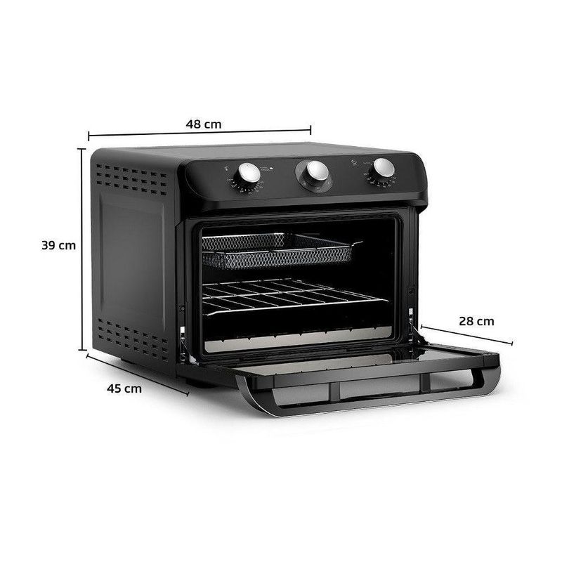 Forno Elétrico Air Fryer Mueller MFB35G 35L Preto com Grill Dourador e Função Descongelar 220V