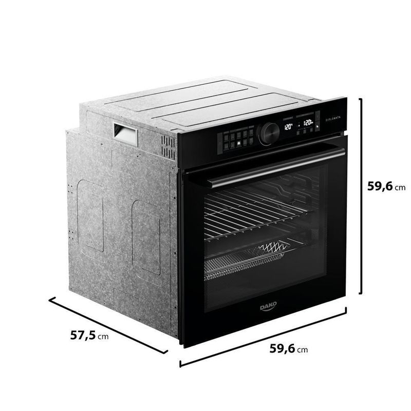 Forno Elétrico de Embutir Dako Diplomata 80L 3000W com Air Fryer e Painel Touch 220V