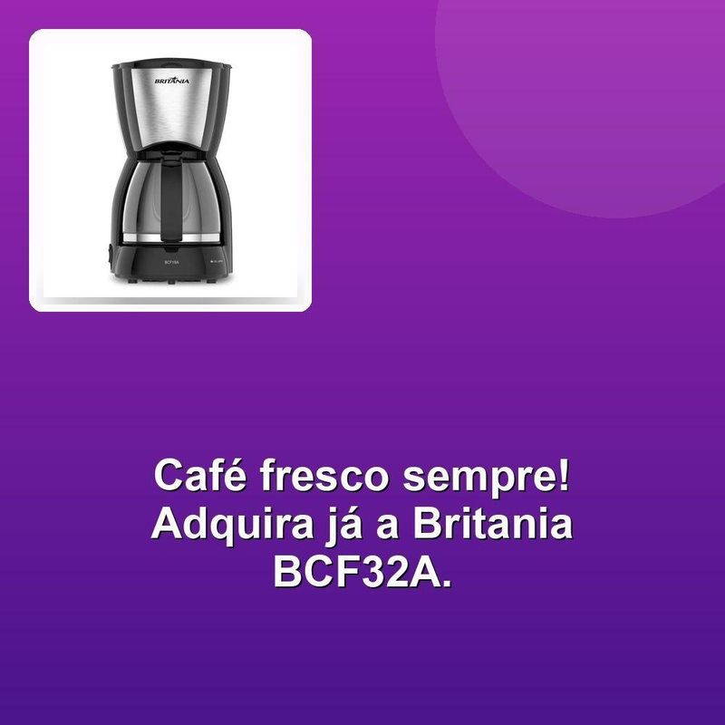 Cafeteira Elétrica Britânia Bcf32a em Aço Inox com Jarra Inox 110V