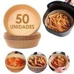 Kit 50 Forma De Papel Air Fryer Forminha Descartavel