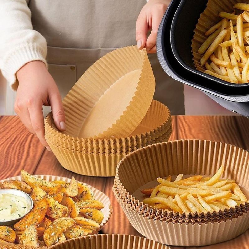 Kit 50 Forma De Papel Air Fryer Forminha Descartavel