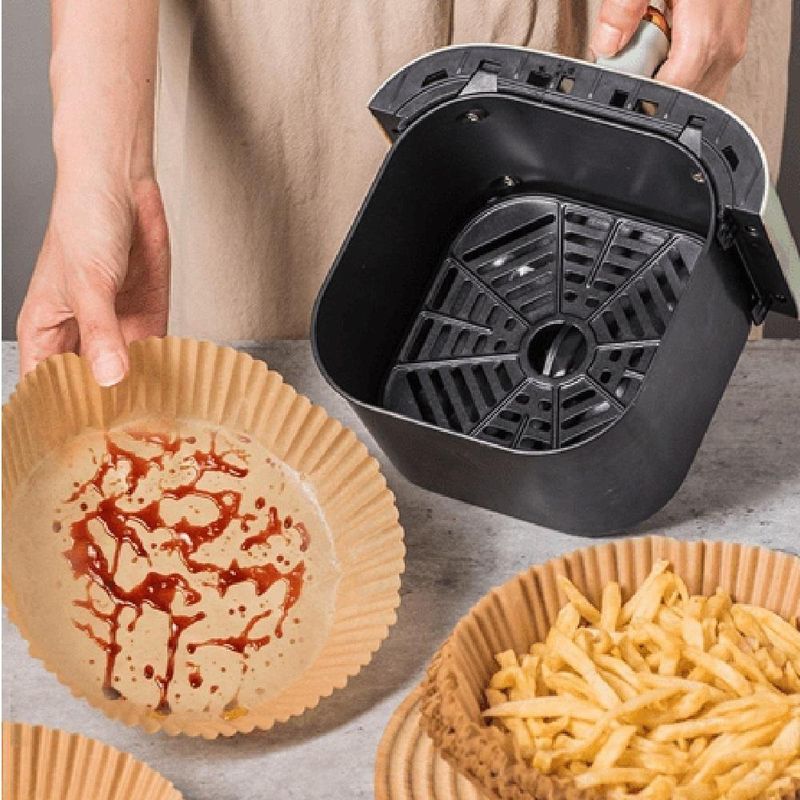 Kit 50 Forma De Papel Air Fryer Forminha Descartavel