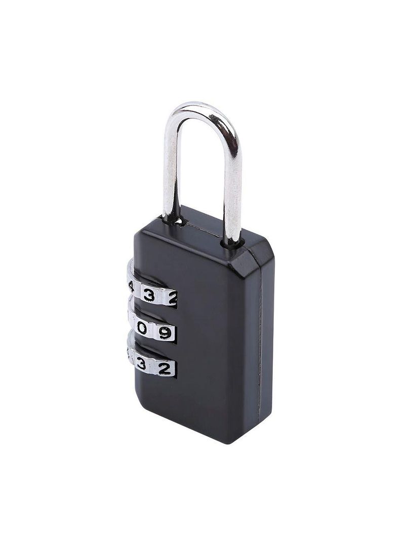 Cadeado Com Segredo 3 Dígitos Em Metal Resistente – Ideal Para Mala, Mochila E Armário Bloqueio Combinação cinza