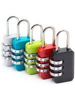 Cadeado Com Segredo 3 Dígitos Em Metal Resistente – Ideal Para Mala, Mochila E Armário Bloqueio Combinação cinza