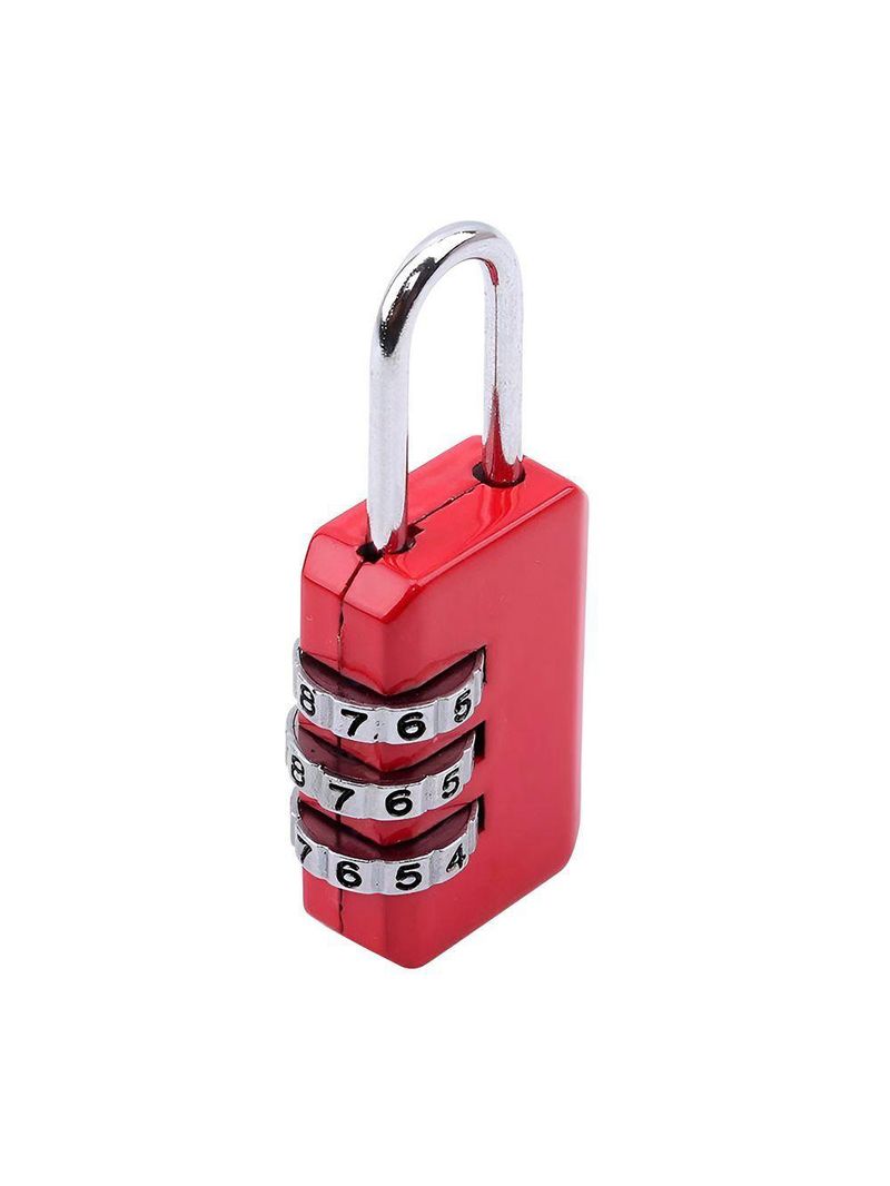 Cadeado Com Segredo 3 Dígitos Em Metal Resistente – Ideal Para Mala, Mochila E Armário Bloqueio Combinação cinza