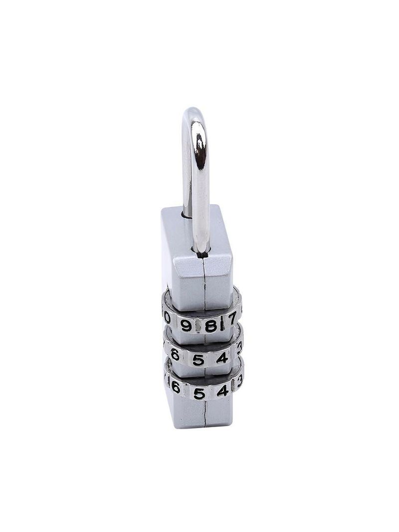 Cadeado Com Segredo 3 Dígitos Em Metal Resistente – Ideal Para Mala, Mochila E Armário Bloqueio Combinação cinza
