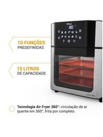 Air Fryer Oven Philco 15L Painel Digital PAF15A 110V