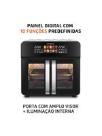 Air Fryer Forno 25L French Door Mondial Preto/inox 2000W AFDO-25L-FD 110V