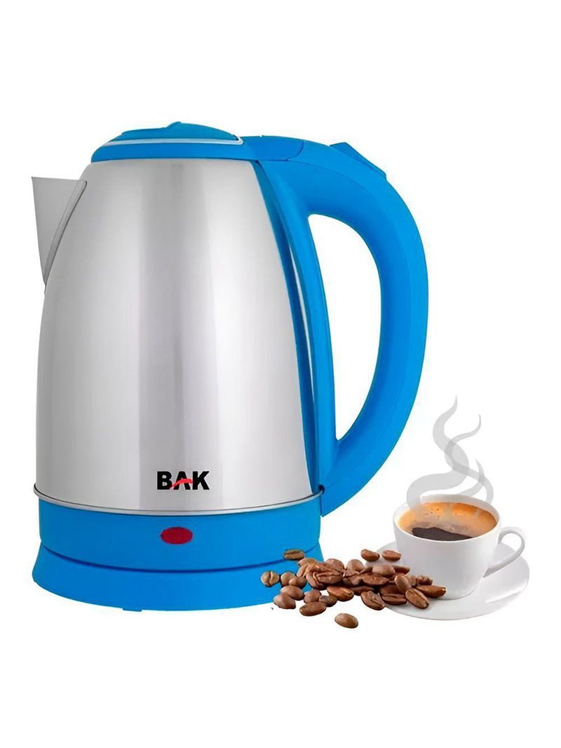 Chaleira Elétrica Aço Inox Jarra Bule 1100w 1,8l Portátil 110V azul Claro
