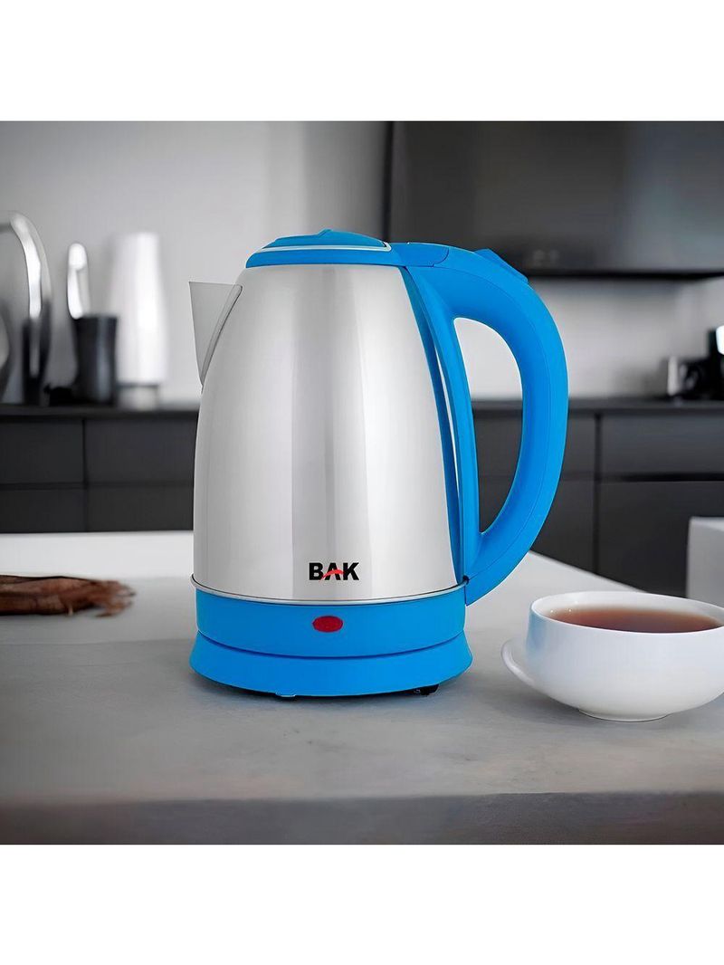 Chaleira Elétrica Aço Inox Jarra Bule 1100w 1,8l Portátil 110V azul Claro