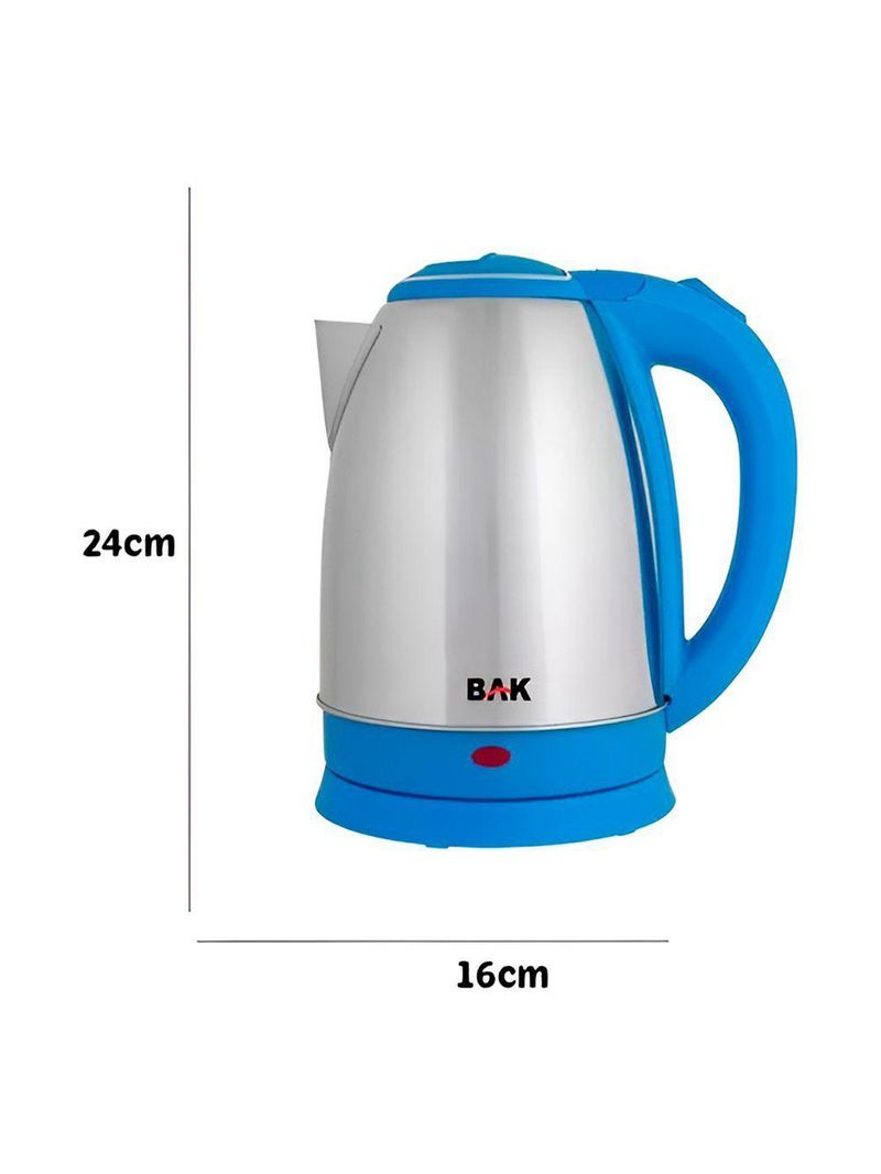 Chaleira Elétrica Aço Inox Jarra Bule 1100w 1,8l Portátil 110V azul Claro