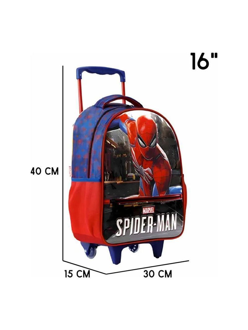 Mochila Homem Aranha Escolar Com Rodinhas - Spider Man - Xeryus Cor Vermelho