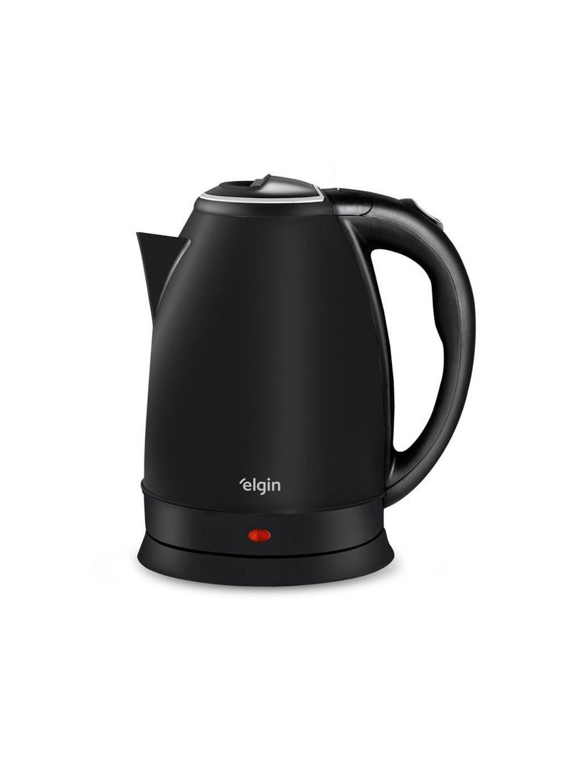 Chaleira elétrica elgin inox 2l preta 1200w jarra sem fio desligamento automático