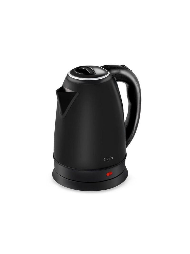 Chaleira elétrica elgin inox 2l preta 1200w jarra sem fio desligamento automático