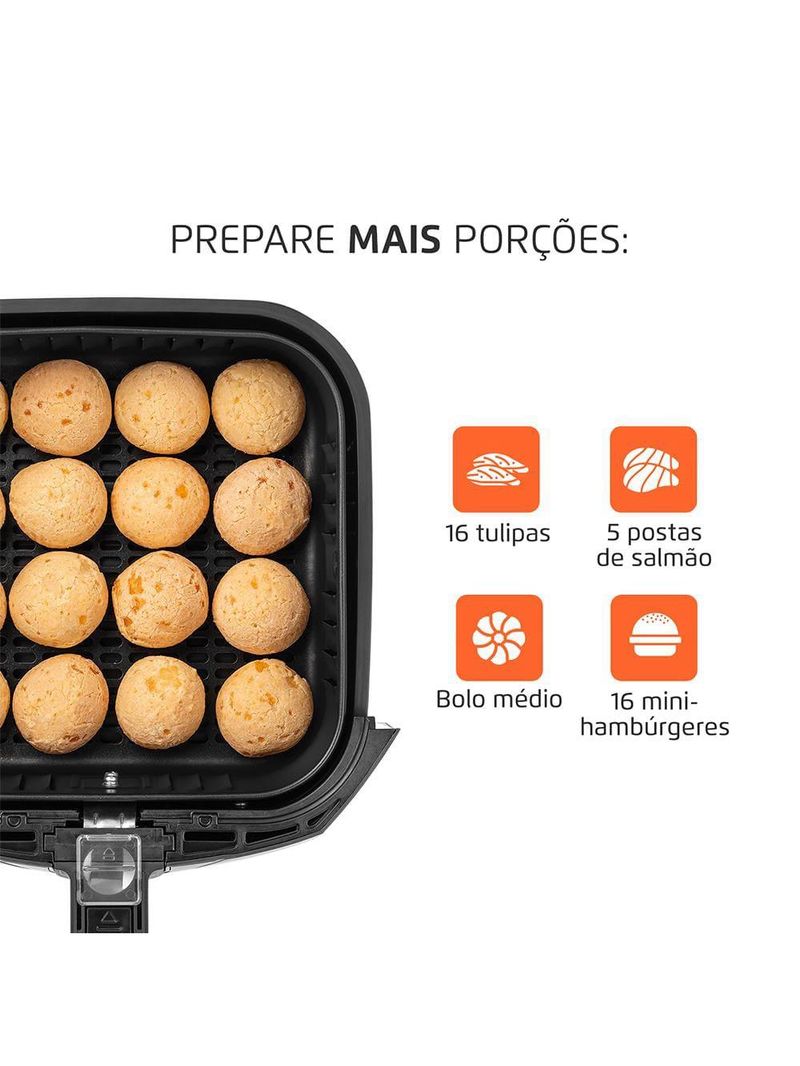 Fritadeira elétrica sem Óleo air fryer mondial family afn40fb 4l preta
