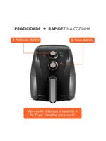Fritadeira elétrica sem Óleo air fryer mondial family afn40fb 4l preta