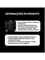 Mochila Masculina Para Notebook 17 E Laptop Executiva Impermeável E Reforçada Mit Intract Cor Mit 6