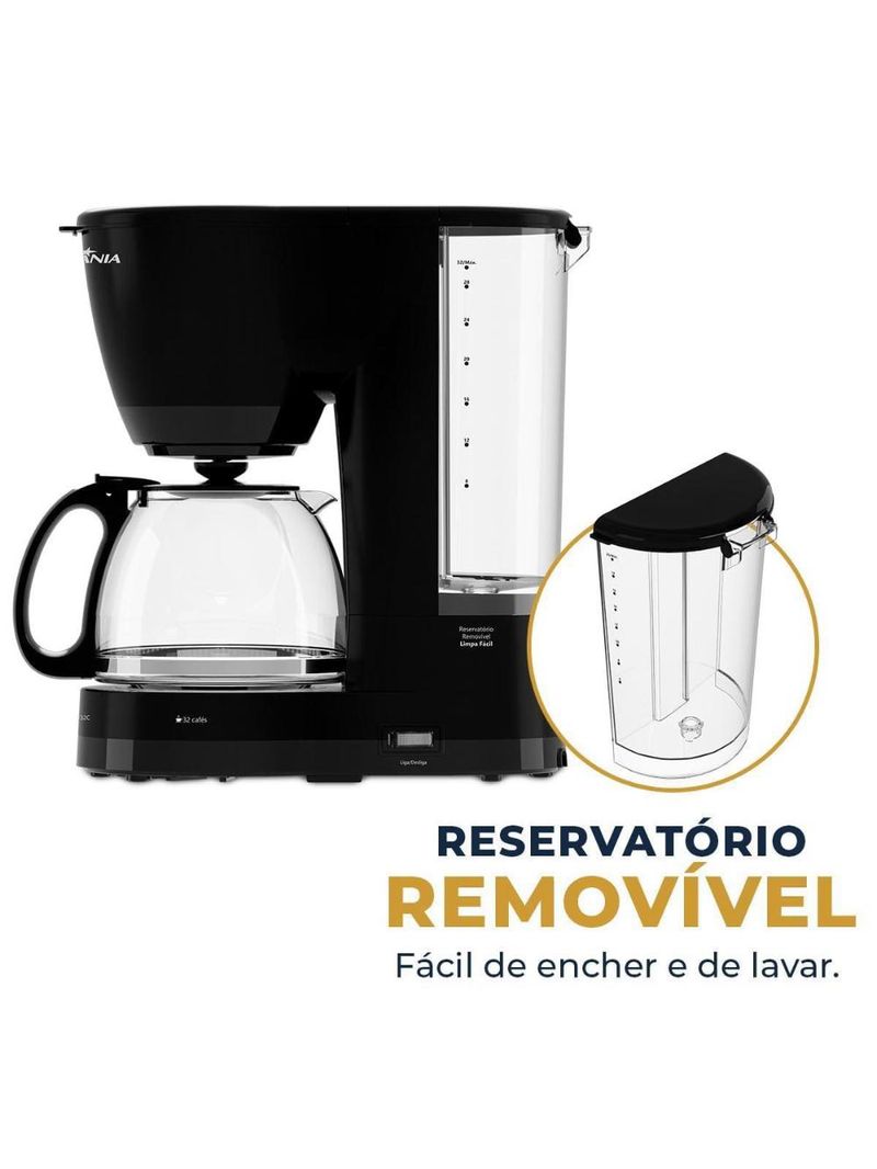 Cafeteira britânia bcf32c jarra de vidro