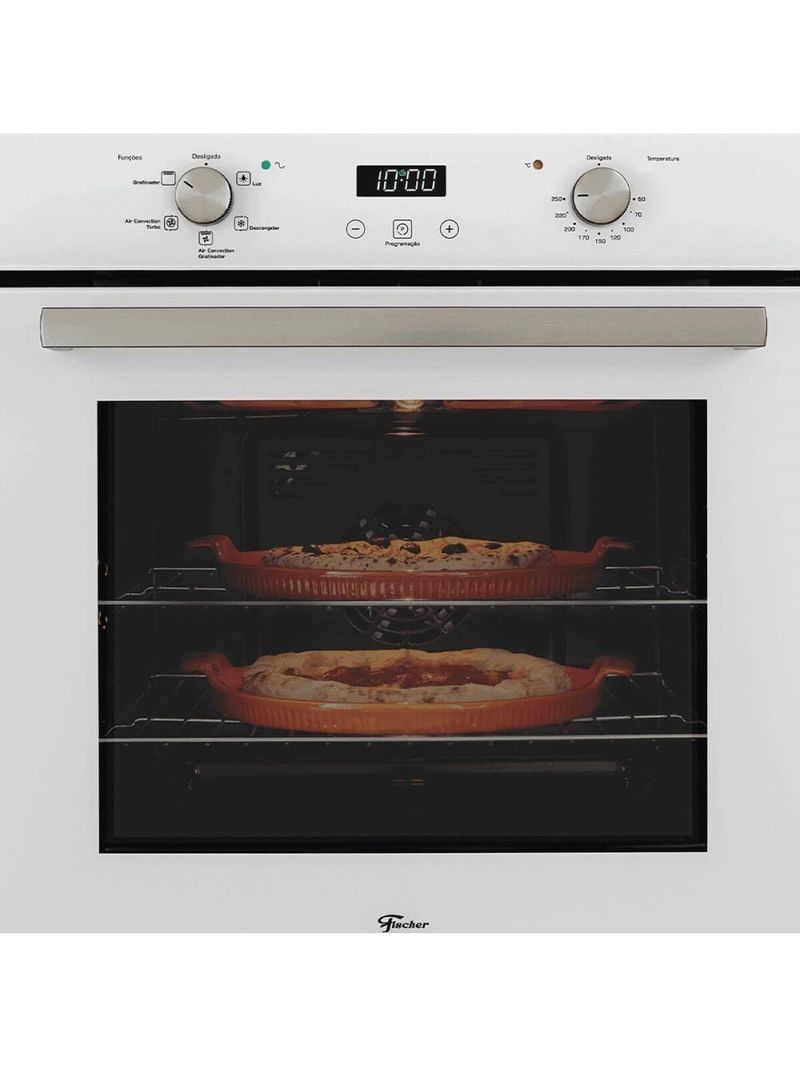 Forno Elétrico De Embutir Fischer Infinity Touch 82 Litros Branco Com Air Fryer 220V 28607(75727)