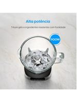 Liquidificador elgin super force preto 900w 3 velocidades jarra de vidro 1,9l função pulsar