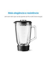 Liquidificador elgin super force preto 900w 3 velocidades jarra de vidro 1,9l função pulsar