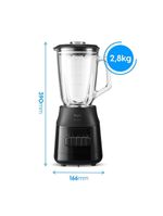 Liquidificador elgin super force preto 900w 3 velocidades jarra de vidro 1,9l função pulsar